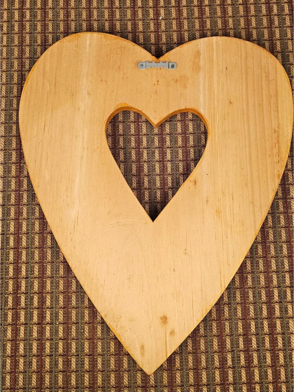Vintage J.D.I. Handmade Wooden Heart Wall Hanging